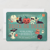 Spooktaculaire uitnodiging van Halloween Party (Voorkant)