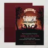 Spooktaculaire uitnodiging van Halloween Party (Voorkant / Achterkant)