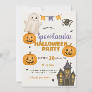 Spooktaculaire uitnodiging van Halloween Party