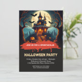 Spooktaculaire uitnodiging van Halloween Party (Staand voorkant)