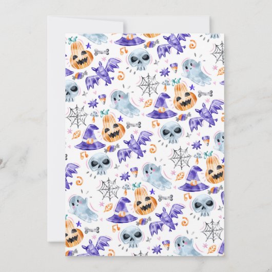 Spooktaculaire uitnodiging van Halloween Party (Achterkant)