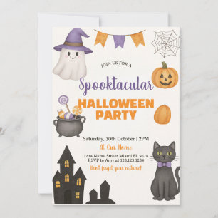 Spooktaculaire uitnodiging van Halloween Party