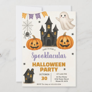 Spooktaculaire uitnodiging van Halloween Party