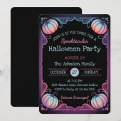 Spooktaculaire uitnodiging van Halloween Party (Voorkant / Achterkant)