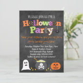 Spooktaculaire uitnodiging van het chrokboard van (Staand voorkant)