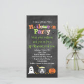 Spooktaculaire uitnodiging van het chrokboard van (Staand voorkant)