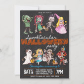 Spooktaculaire uitnodiging voor Birthday (Voorkant)