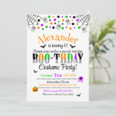 Spooktaculaire uitnodiging voor Birthday (Staand voorkant)