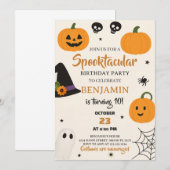 Spooktaculaire uitnodiging voor Birthday (Voorkant / Achterkant)