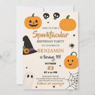 Spooktaculaire uitnodiging voor Birthday