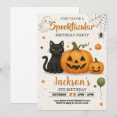 Spooktaculaire uitnodiging voor Birthday (Voorkant / Achterkant)