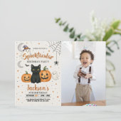 Spooktaculaire uitnodiging voor Birthday (Staand voorkant)