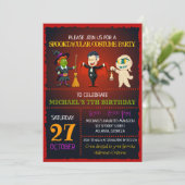 Spooktaculaire uitnodiging voor Birthday (Staand voorkant)