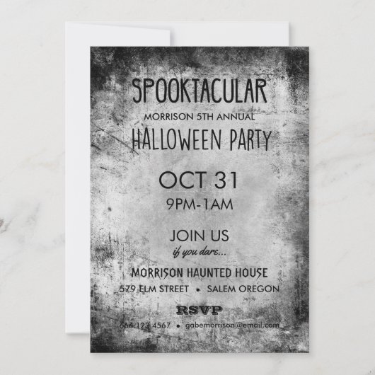 Spooktaculaire uitvindingen van Halloween Party Kaart (Voorkant)