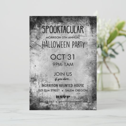 Spooktaculaire uitvindingen van Halloween Party Kaart (Staand voorkant)