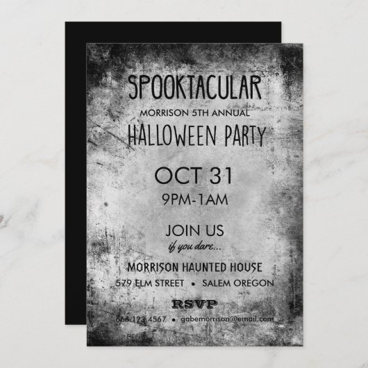 Spooktaculaire uitvindingen van Halloween Party Kaart (Voorkant / Achterkant)