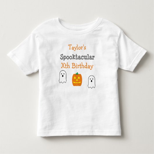 Spooktaculaire verjaardag kinder shirts (Voorkant)