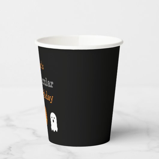 Spooktaculaire verjaardag papieren bekers (Links)