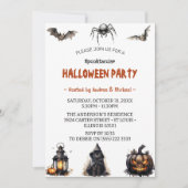 Spooktaculaire Volle Maan Halloween Scary Party Kaart (Voorkant)