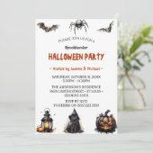 Spooktaculaire Volle Maan Halloween Scary Party Kaart (Staand voorkant)