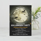 Spooktaculaire volledige maan-halloween-partij kaart (Staand voorkant)