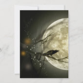 Spooktaculaire volledige maan-halloween-partij kaart (Achterkant)
