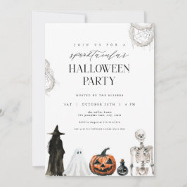 Spooktacular Adult Halloween Party Invitation Kaart
