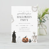 Spooktacular Adult Halloween Party Invitation Kaart (Staand voorkant)