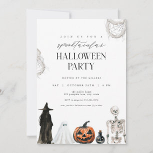 Spooktacular Adult Halloween Party Invitation Kaart