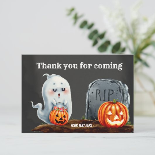 Spooktacular avond bedankkaart (Staand voorkant)