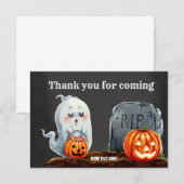 Spooktacular avond bedankkaart (Voorkant / Achterkant)