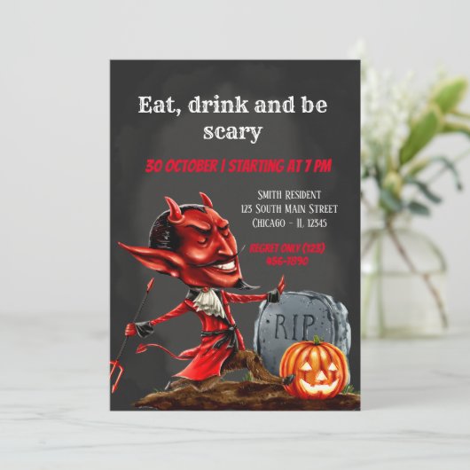 Spooktacular avond kaart (Staand voorkant)