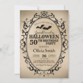 Spooktacular  Bat Halloween Verjaardagsfeest Kaart (Voorkant)