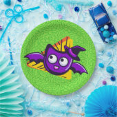 Spooktacular Bats Halloween Plates - Green Papieren Bordje (Feest)