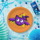 Spooktacular Bats Halloween Plates - Orange Papieren Bordje (Feest)
