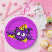Spooktacular Bats Halloween Plates - Purple Papieren Bordje (Feest)