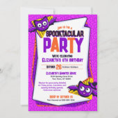 Spooktacular Bats verjaardagsuitnodiging Kaart (Voorkant)