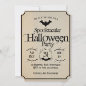 spooktacular Batty Volwassen Halloween Party Kaart (Voorkant)