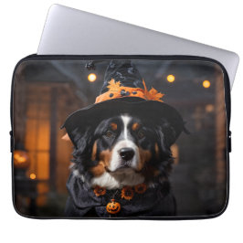 Spooktacular Berner Dog: Een Halloween Howl-o-Ween Laptop Sleeve