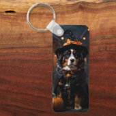 Spooktacular Berner Dog: Een Halloween Howl-o-Ween Sleutelhanger (Voorkant)