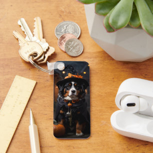 Spooktacular Berner Dog: Een Halloween Howl-o-Ween Sleutelhanger
