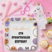"Spooktacular Birthday" Halloween Party Borden Papieren Bordje (Feest)