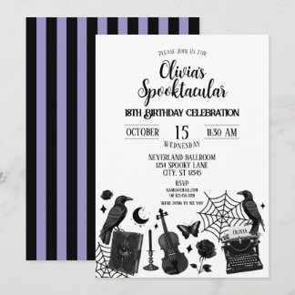 Spooktacular Birthday Party Invitation Kaart