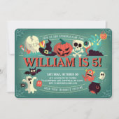 Spooktacular Birthday Party Invitation Kaart (Voorkant)