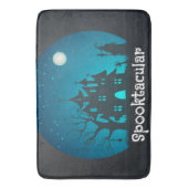 Spooktacular Blue and Black Haunted House Badmat (Voorkant Verticaal)