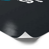 Spooktacular Blue and Black Haunted House Perfect Poster (Hoek)