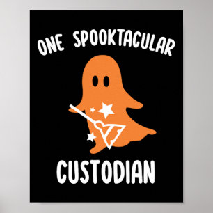 Spooktacular Conciërge School Janitor Beheerder Ha Poster