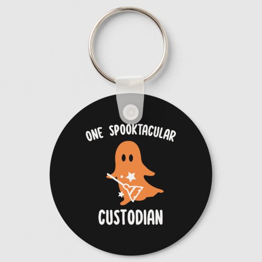 Spooktacular Conciërge School Janitor Conciërge Ha Sleutelhanger (Voorkant)