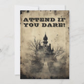 Spooktacular Creepy Mansion Halloween Party Kaart (Voorkant)