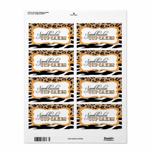 Spooktacular Cupcakes Eten Label (Full Sheet)